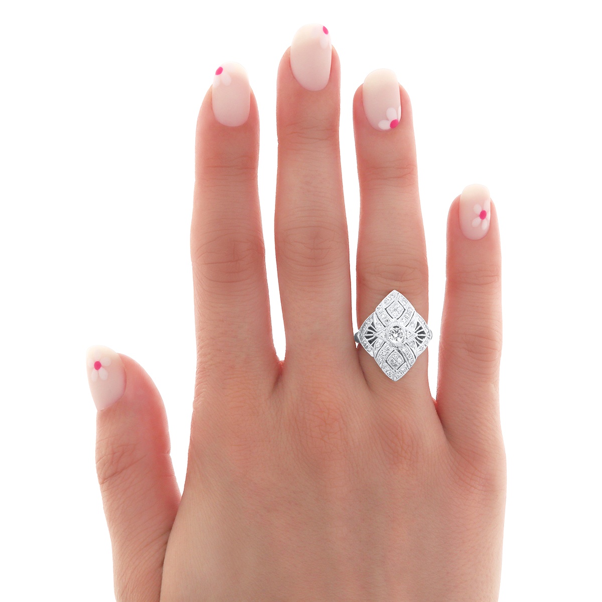 Inel din aur de 18k cu diamante naturale de 0.12 ct și 0.37 ct - 3 | YEO