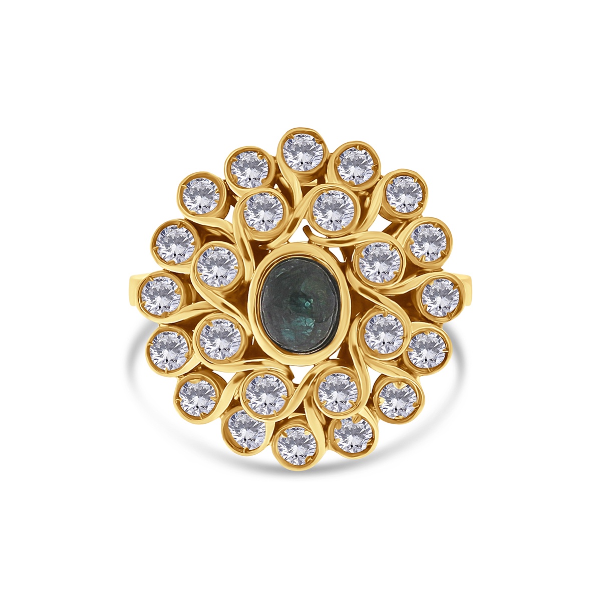 Inel din aur de 18k cu safir natural de 0.80 ct și diamante naturale de 1.20 ct - 2 | YEO