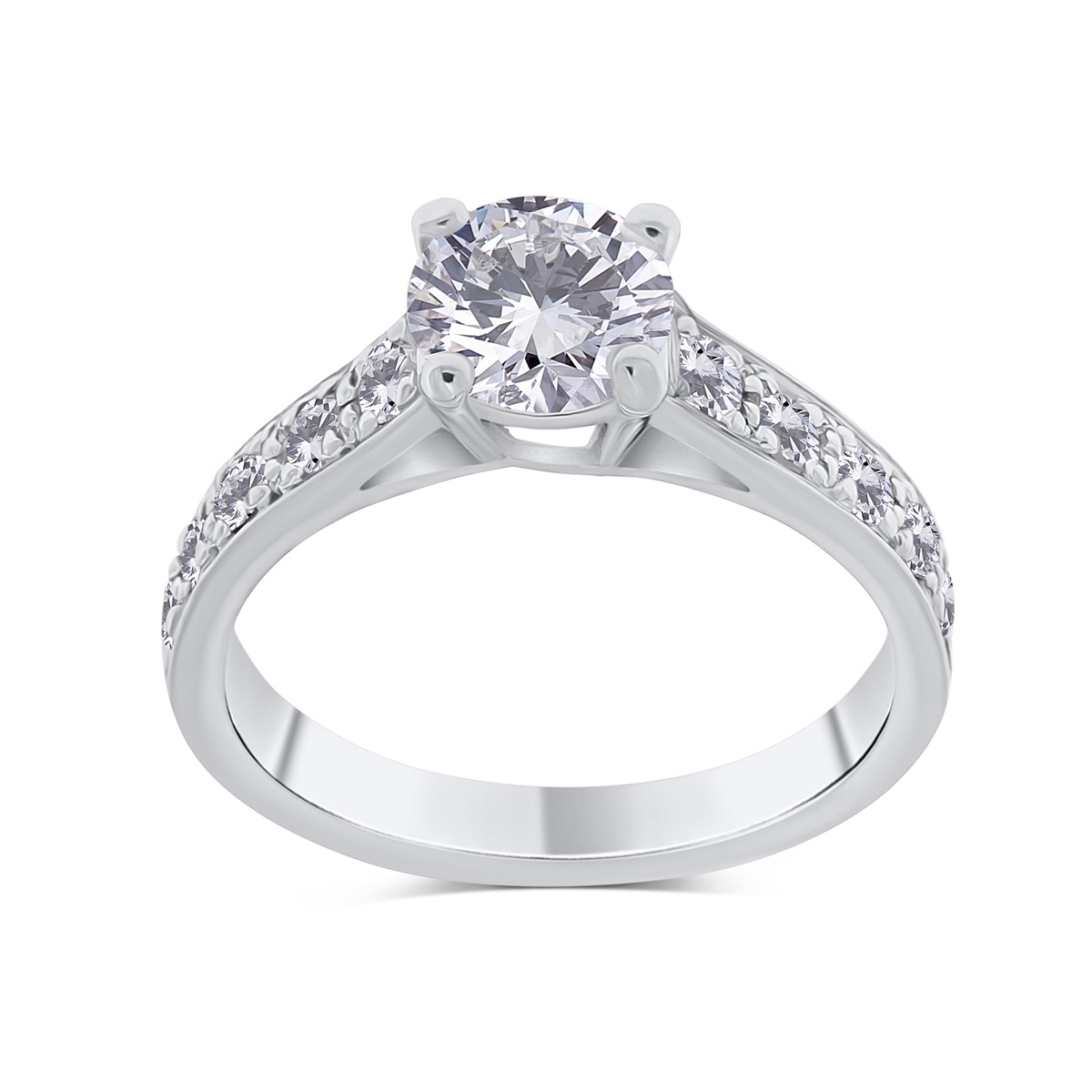 Inel din platină cu diamante naturale de 1.50 ct și 0.64 ct - 2 | YEO