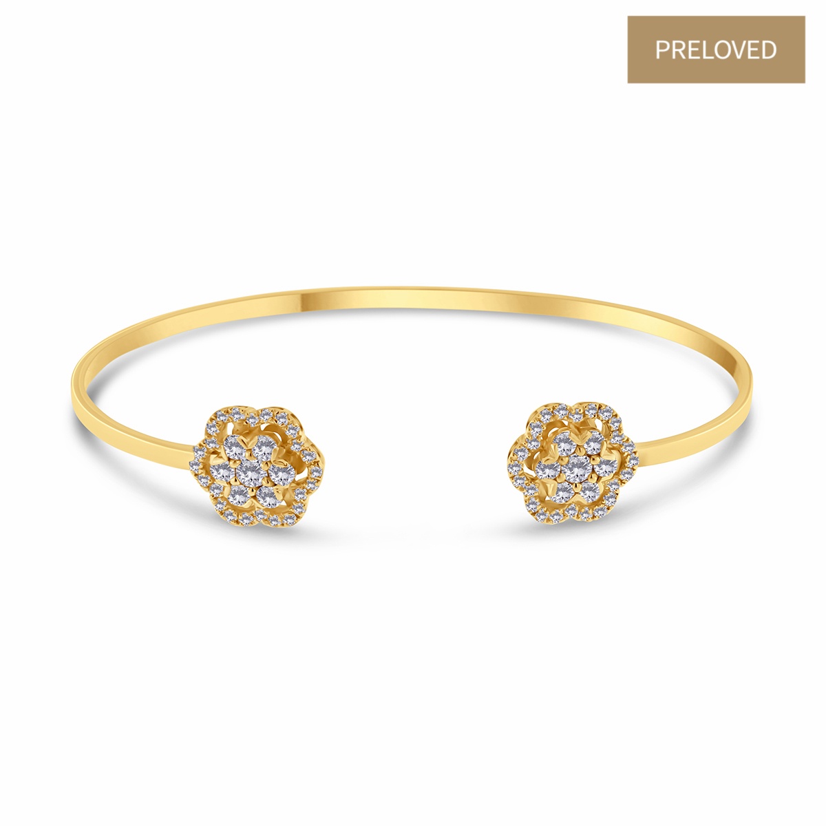 Bratara Crisscut din aur de 18k cu diamante naturale de 1.00 ct