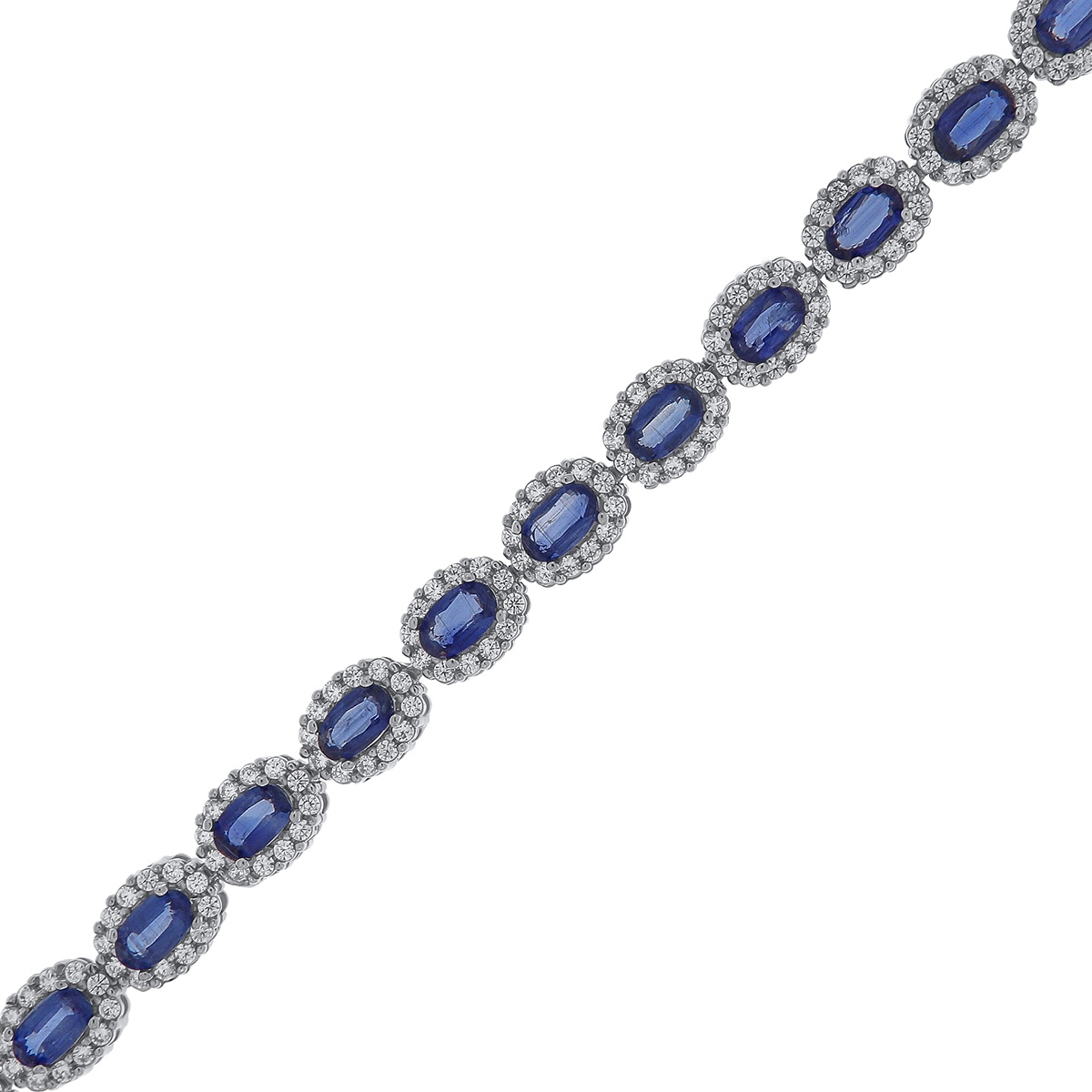 Bratara din argint cu cianit și cubic zirconia - 2 | YEO