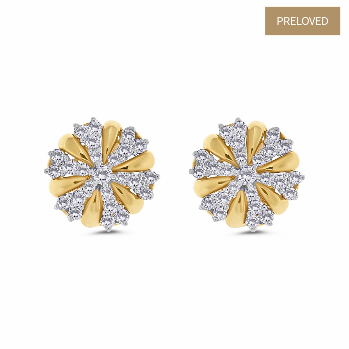 Cercei din aur de 14k cu diamante naturale de 1.32 ct