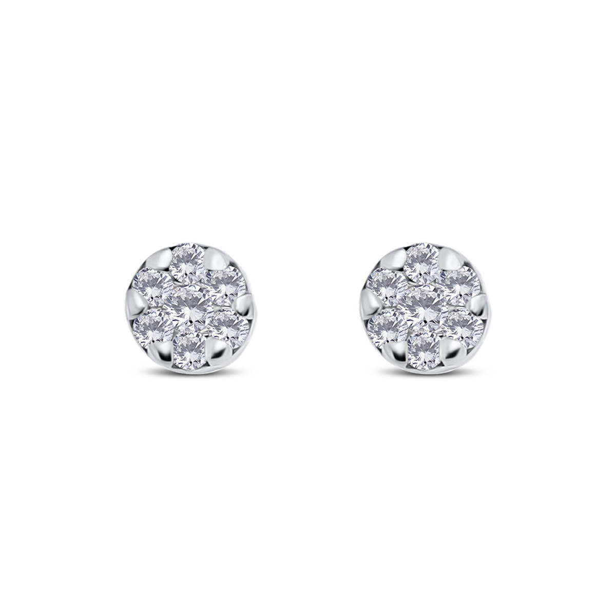 Cercei din aur de 18k cu diamante naturale de 0.16 ct