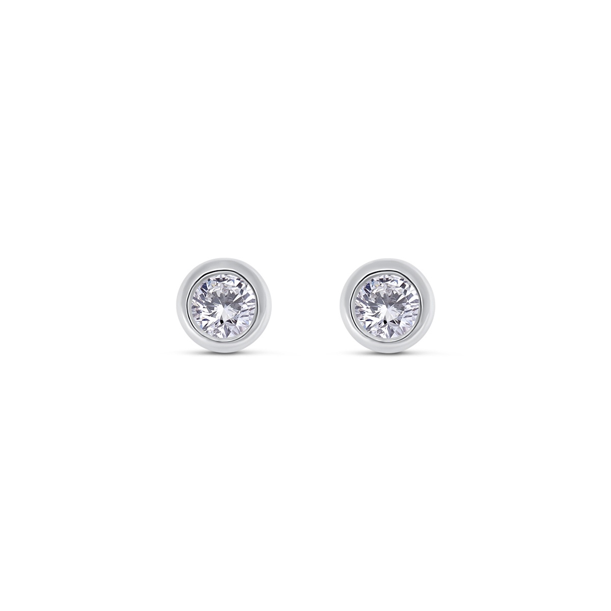 Cercei din aur de 18k cu diamante naturale de 0.19 ct