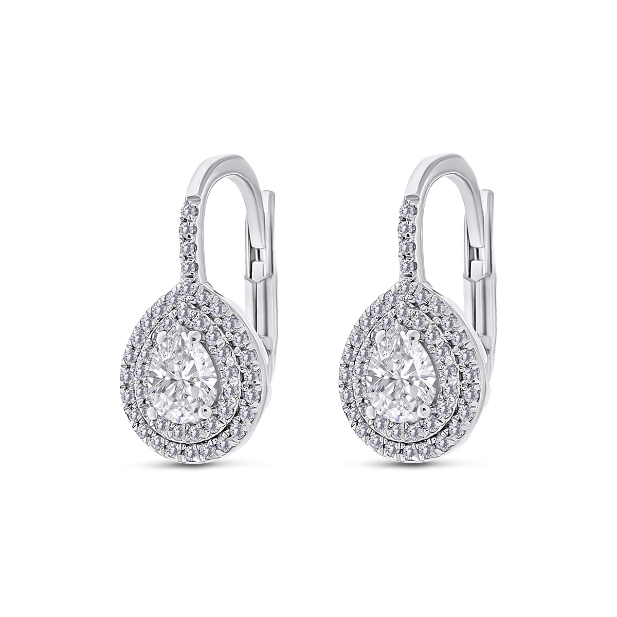 Cercei din aur de 18k cu diamante naturale de 0.58 ct și 0.23 ct - 1 | YEO