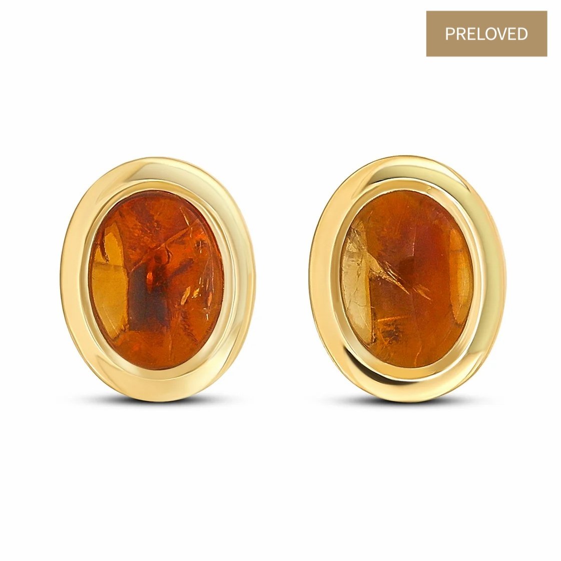 Cercei din aur galben de 18k cu citrine naturale de 14.05 ct