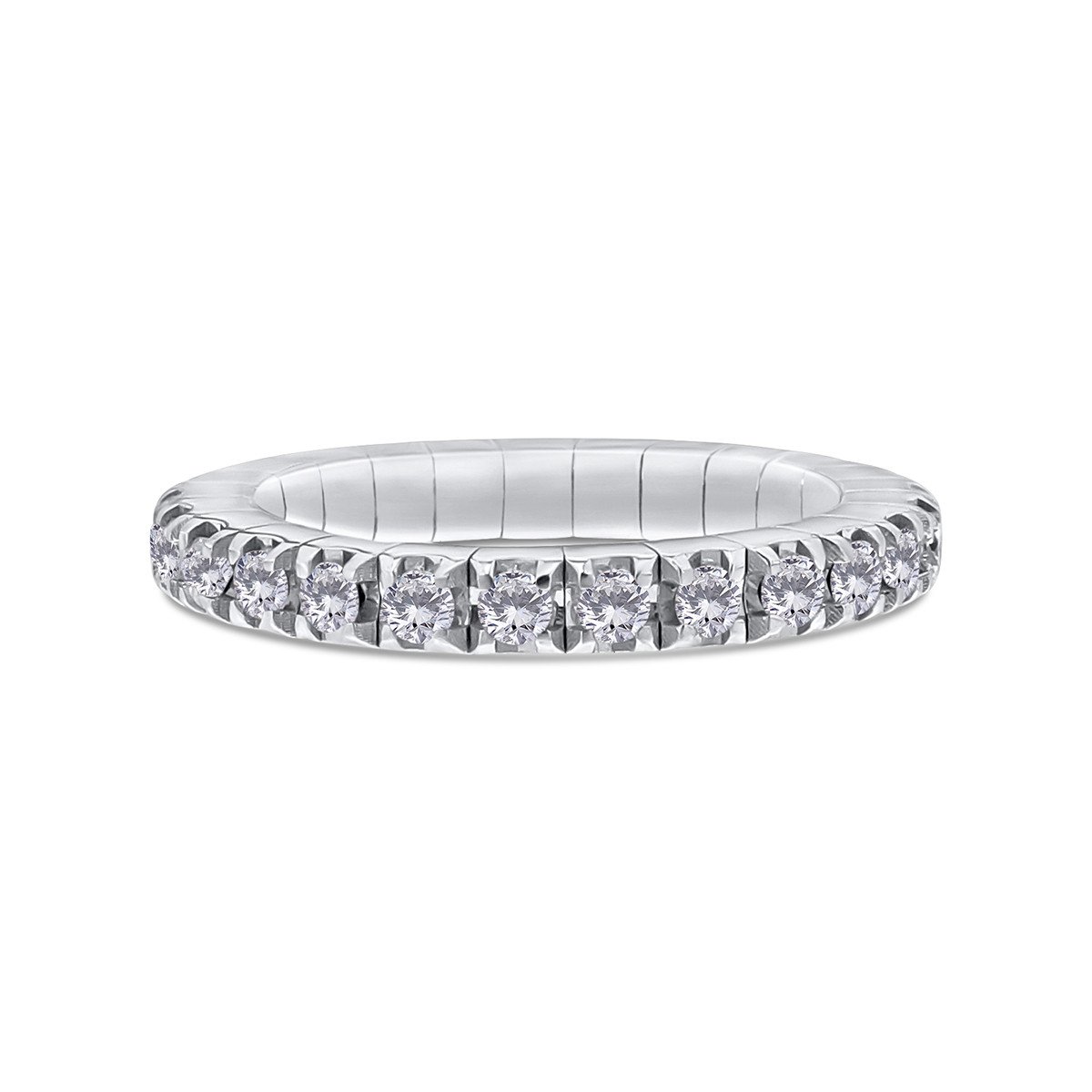 Inel din aur alb de 18k cu diamante naturale de 0.90 ct - 1 | YEO