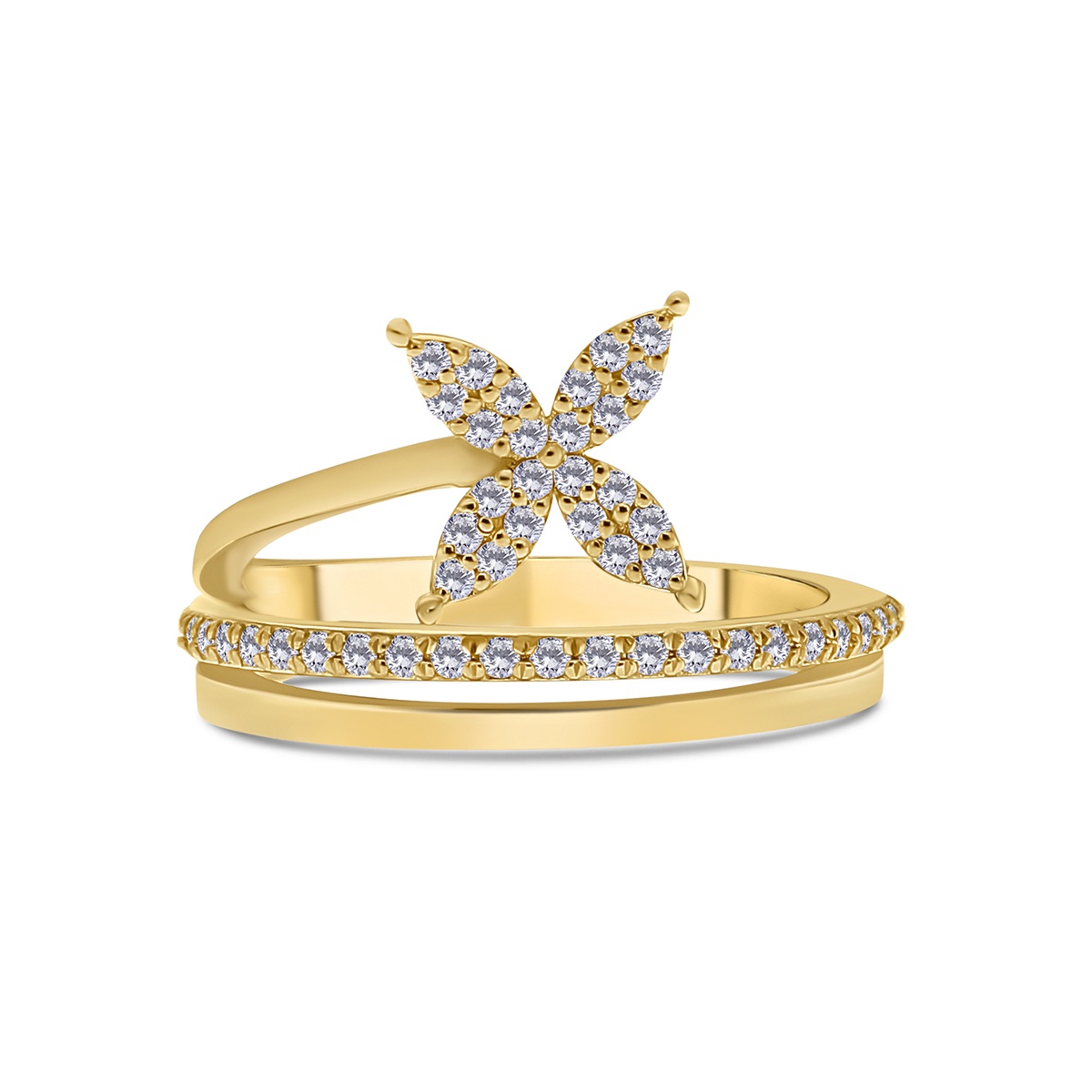 Inel din aur de 18k cu diamante naturale de 0.26 ct - 2 | YEO