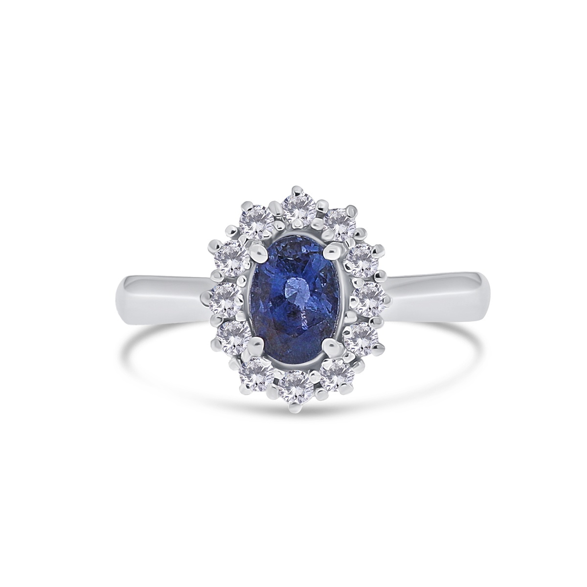 Inel din aur de 18k cu diamante naturale de 1.02 ct și safir natural de 0.29 ct - 2 | YEO