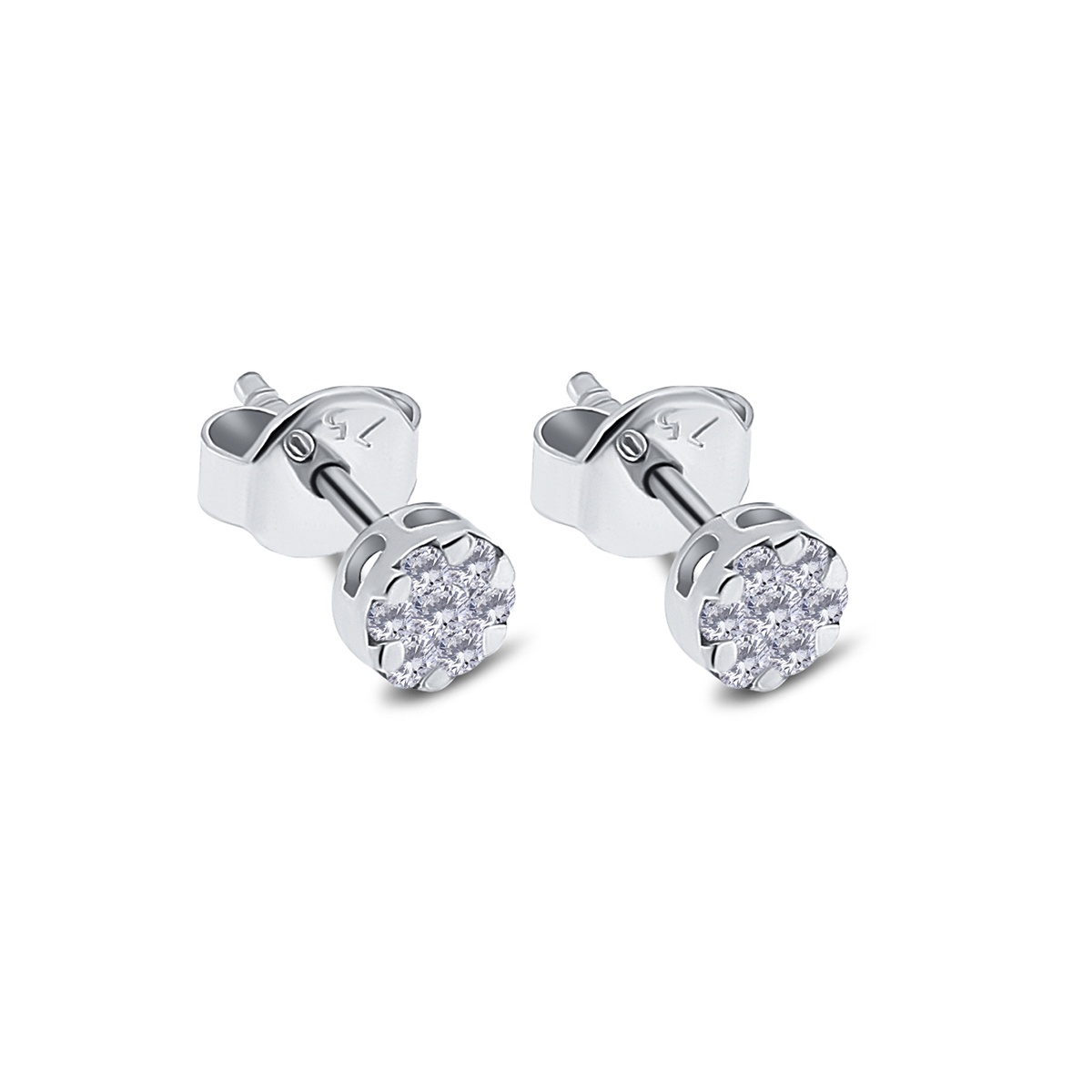 Cercei din aur de 18k cu diamante naturale de 0.16 ct - 1 | YEO