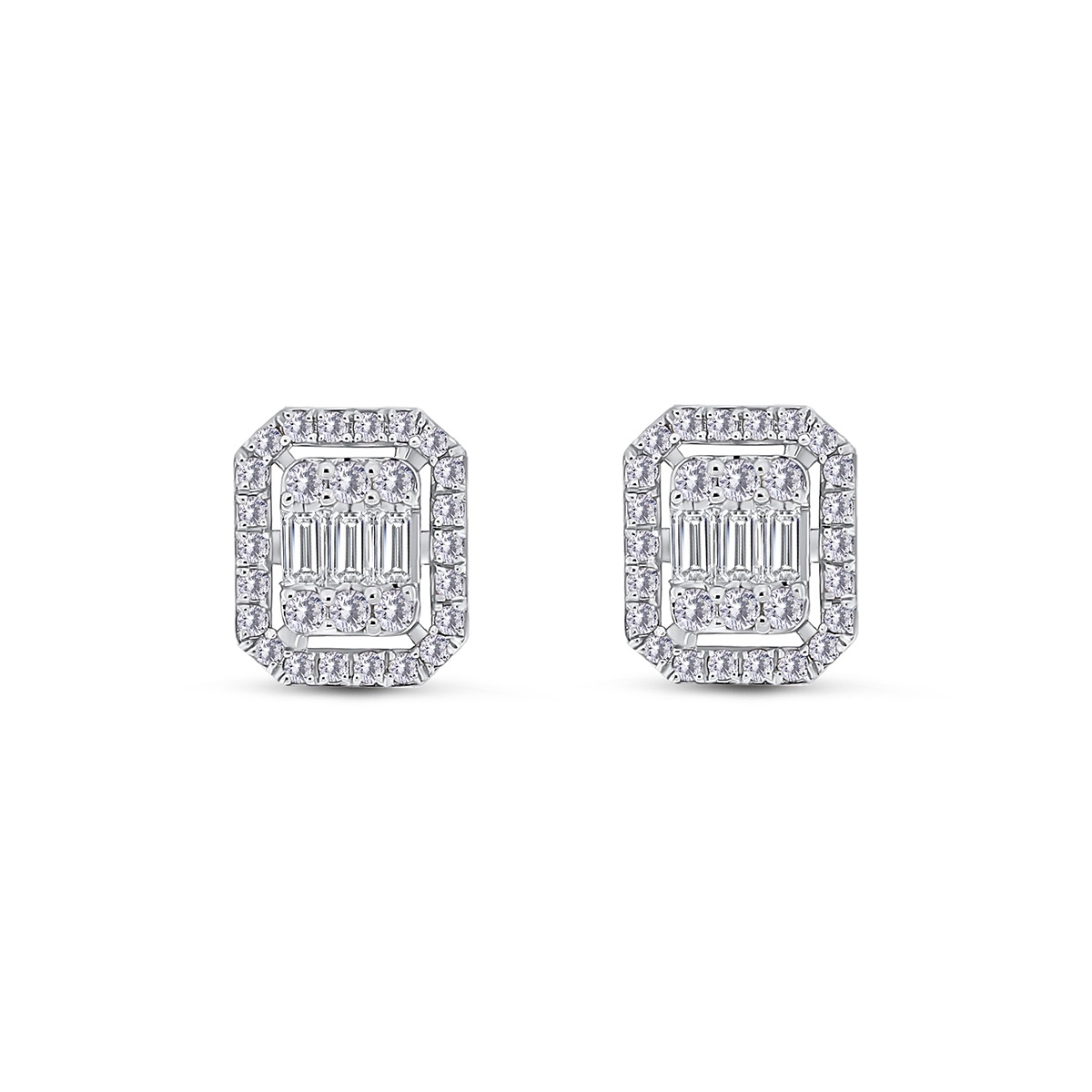 Cercei din aur de 18k cu diamante naturale de 0.50 ct