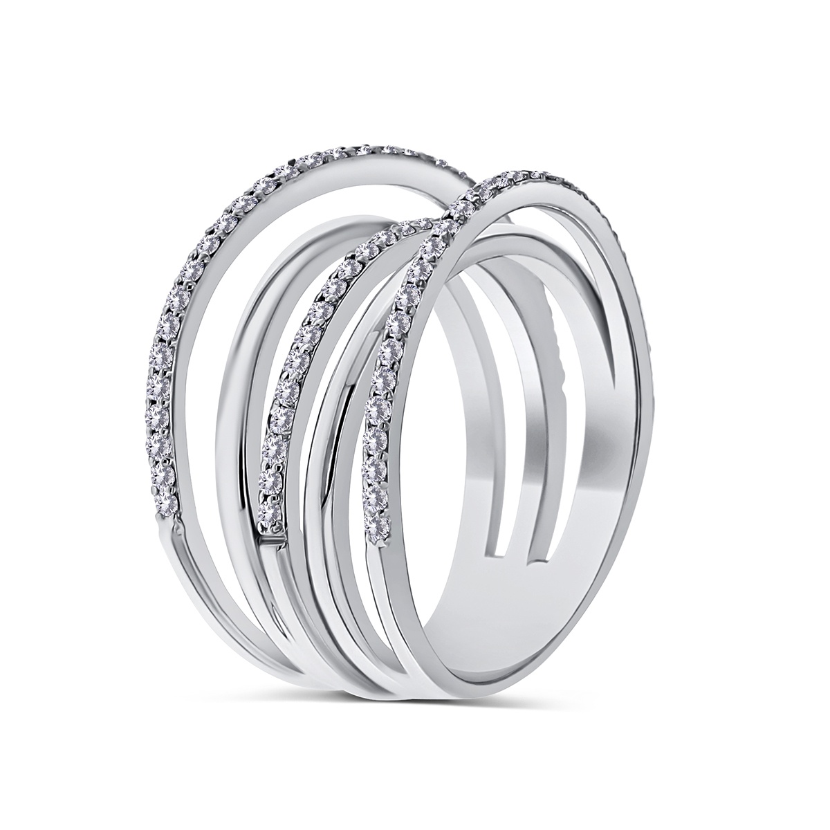 Inel din aur de 18k cu diamante naturale de 0.43 ct