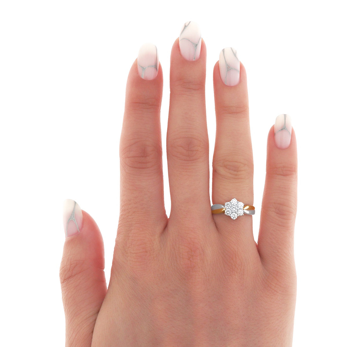 Inel din aur de 18k cu diamante naturale de 0.43 ct - 3 | YEO