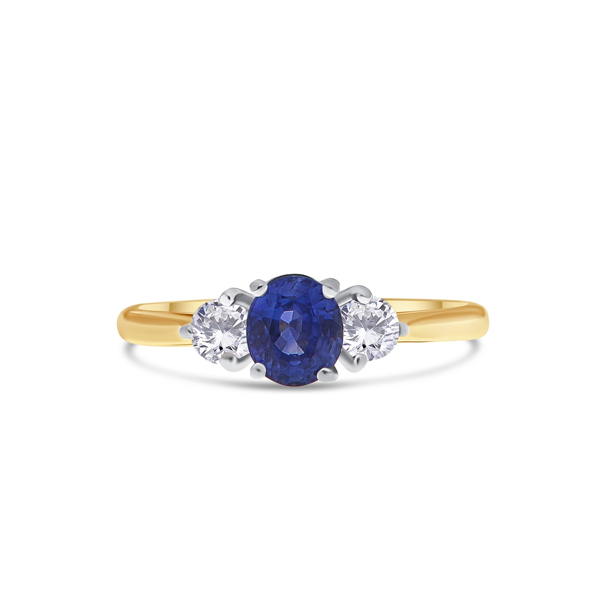 Inel din aur de 18k cu safir natural de 0.86 ct și diamante naturale de 0.30 ct - 2 | YEO