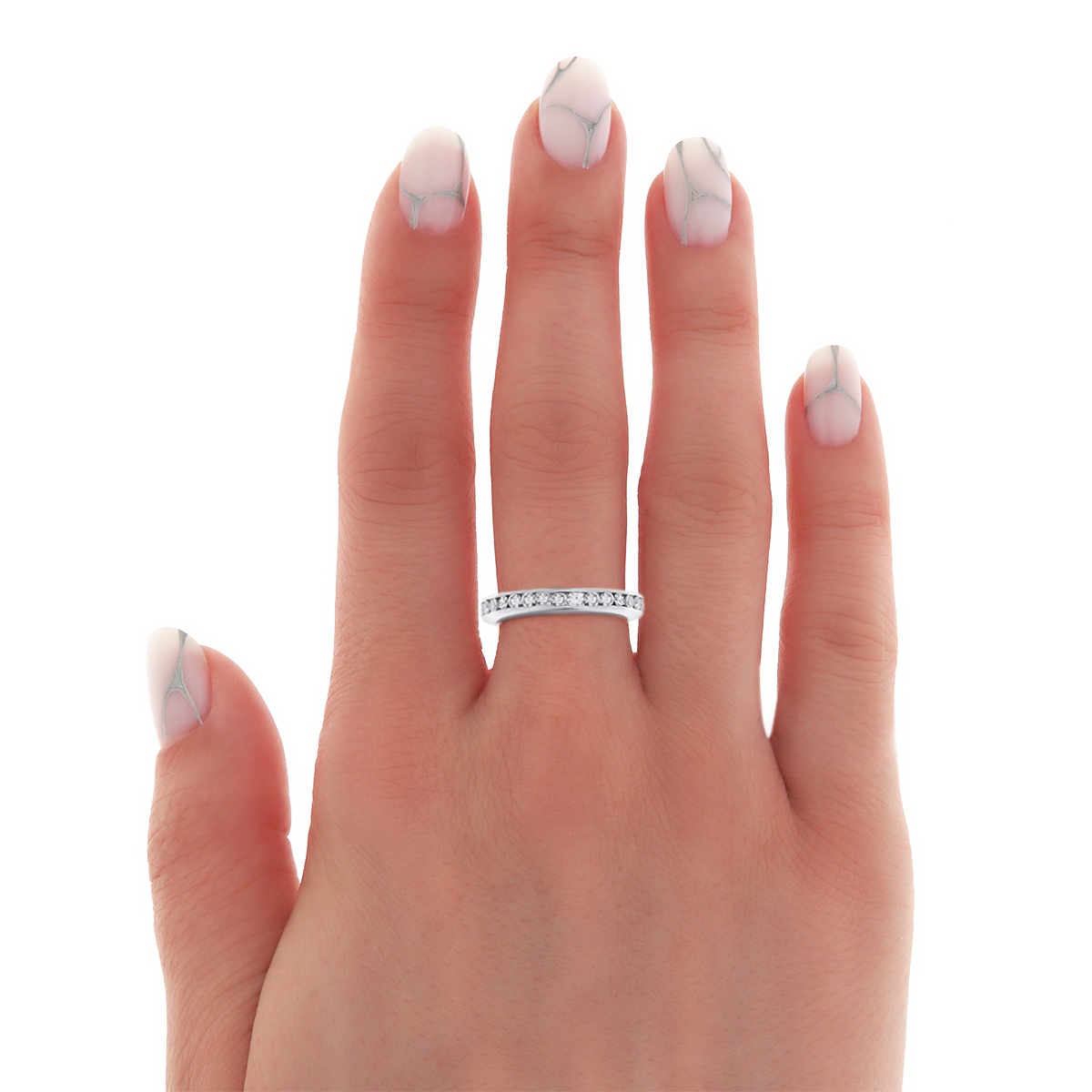Inel din paladiu cu diamante naturale de 1.00 ct - 3 | YEO