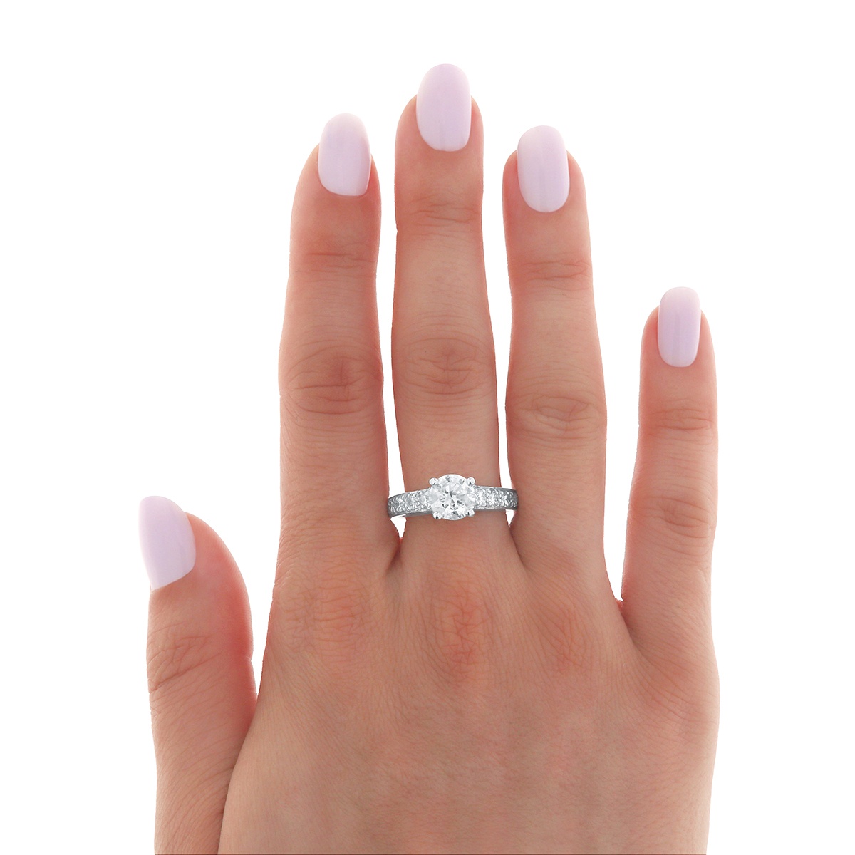 Inel din platină cu diamante naturale de 1.50 ct și 0.64 ct - 3 | YEO