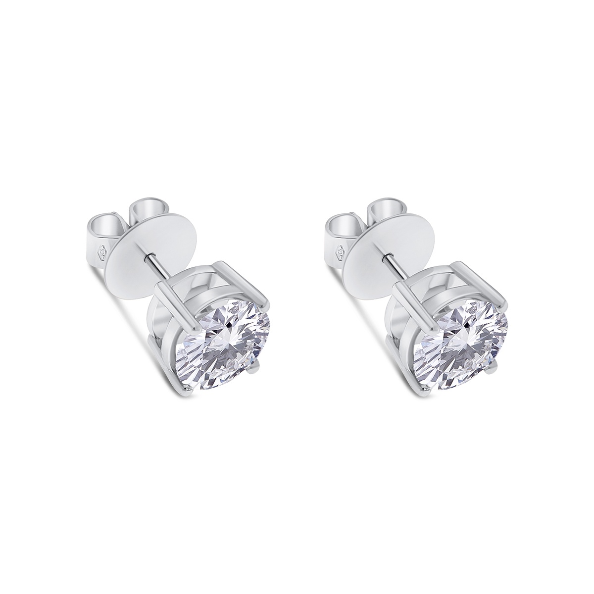 Cercei din aur de 18k cu diamante de 4.11 ct create in laborator (CVD) - 1 | YEO