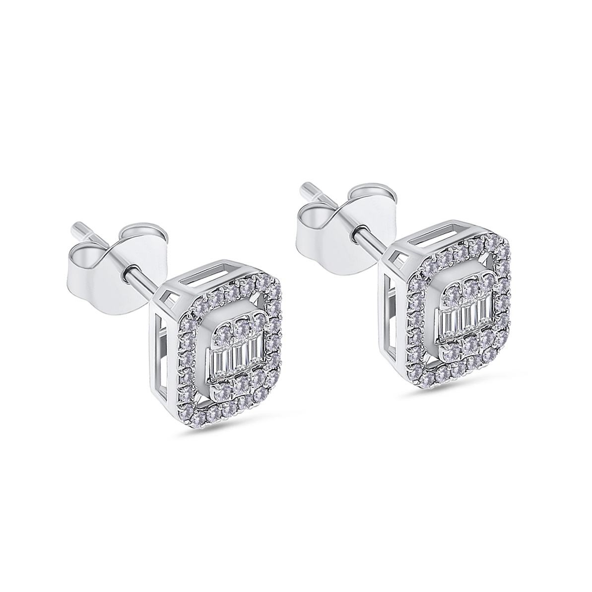 Cercei din aur de 18k cu diamante naturale de 0.30 ct - 1 | YEO