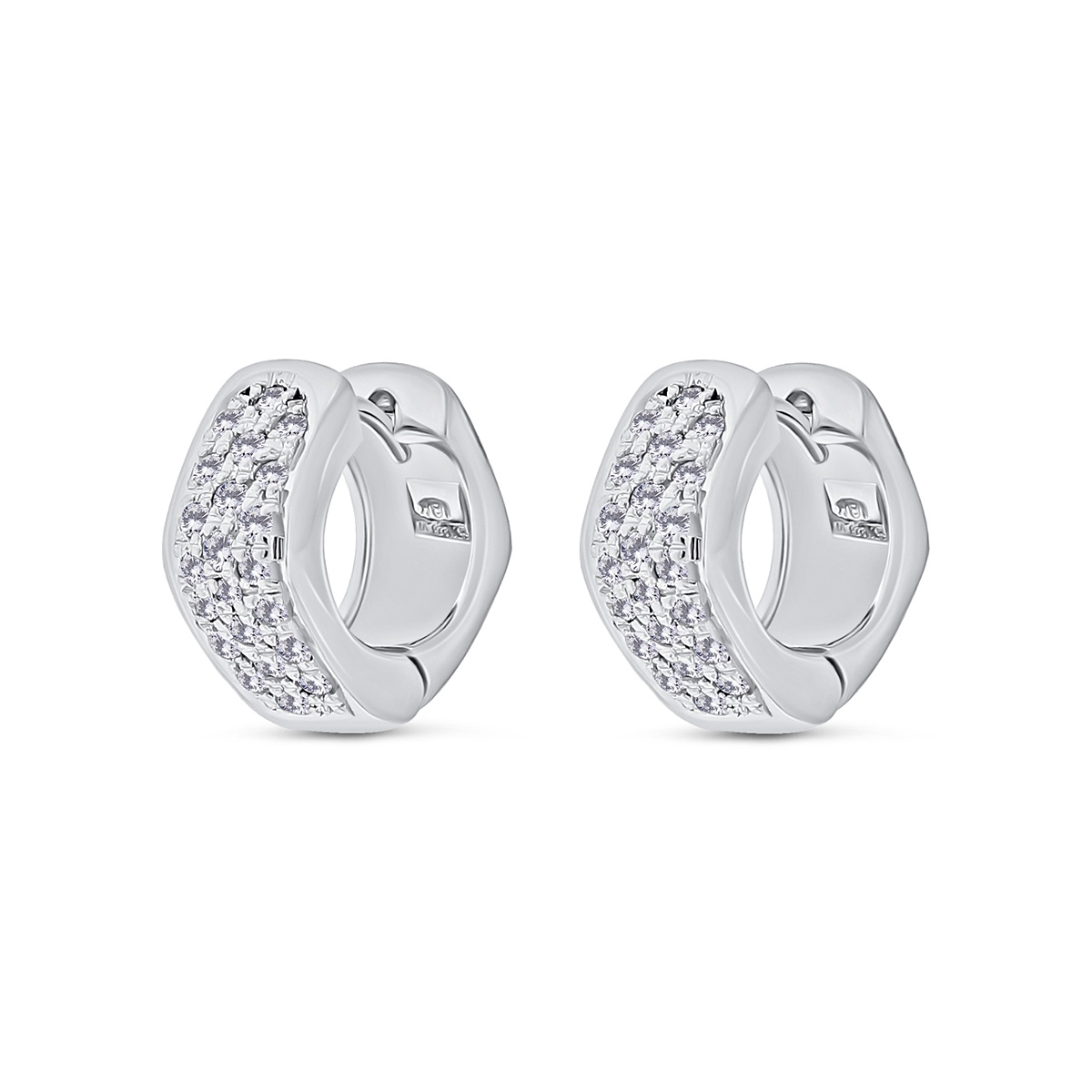 Cercei din aur de 18k cu diamante naturale de 0.40 ct - 1 | YEO