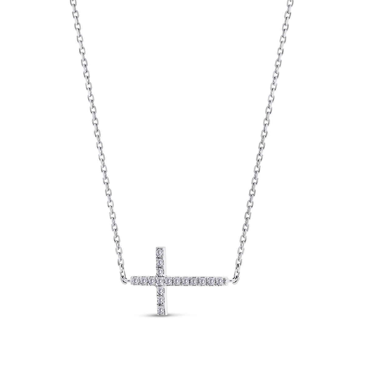 Colier din aur de 18k cu diamante naturale de 0.13 ct - 1 | YEO