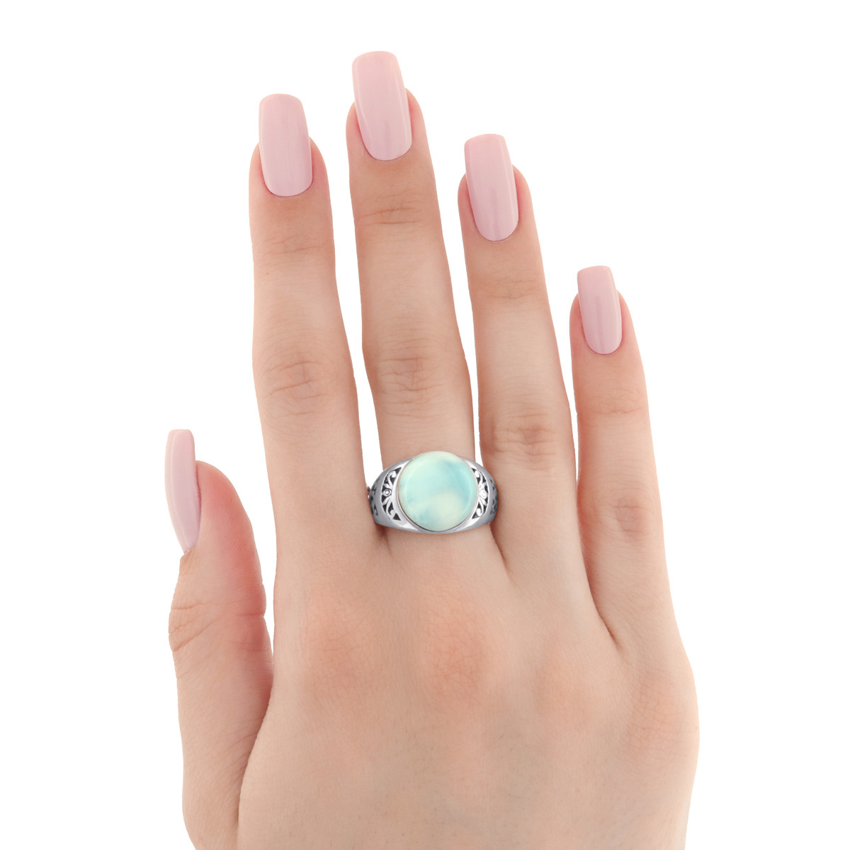 Inel din argint cu larimar - 2 | YEO