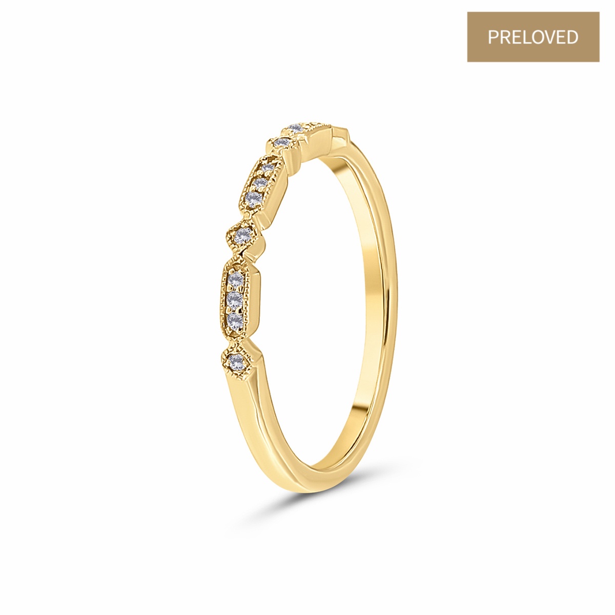 Inel din aur 14k cu diamante naturale de 0.09 ct