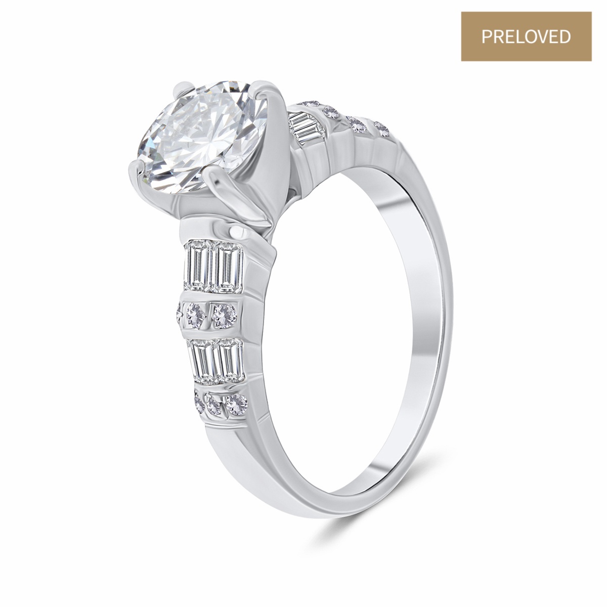Inel din aur cu diamante naturale de 1.51 ct și 0.56 ct