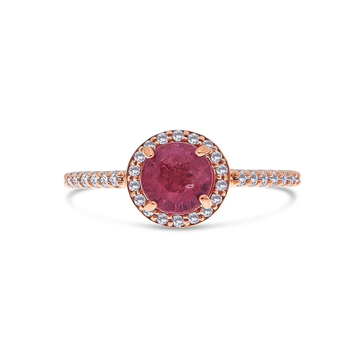 Inel din aur de 14k cu safir natural de 1.24 ct și diamante naturale de 0.30 ct - 2 | YEO
