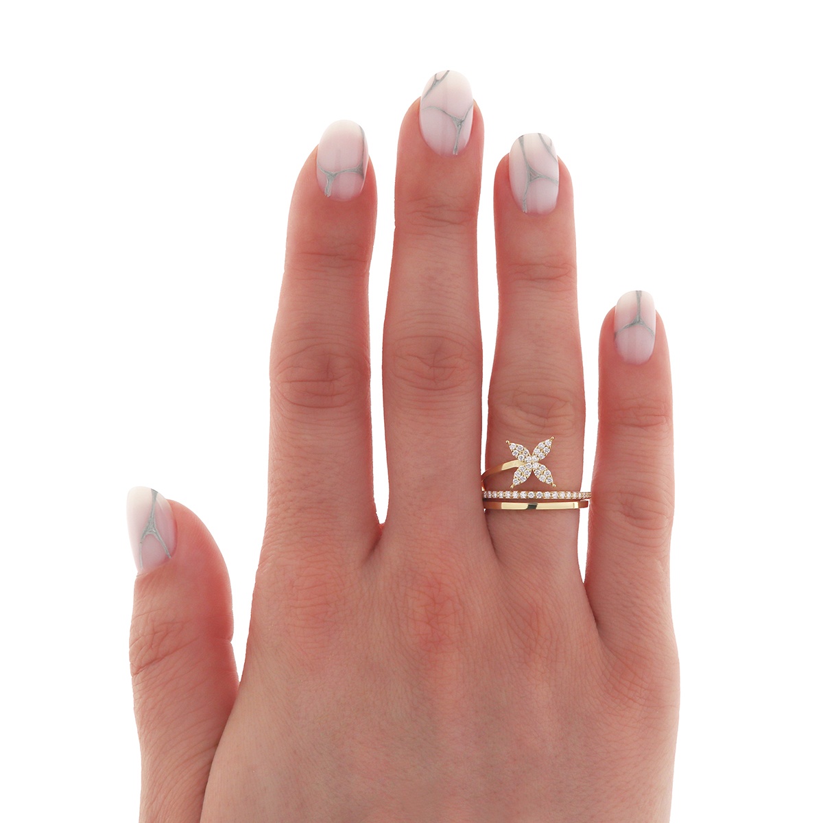 Inel din aur de 18k cu diamante naturale de 0.26 ct - 3 | YEO