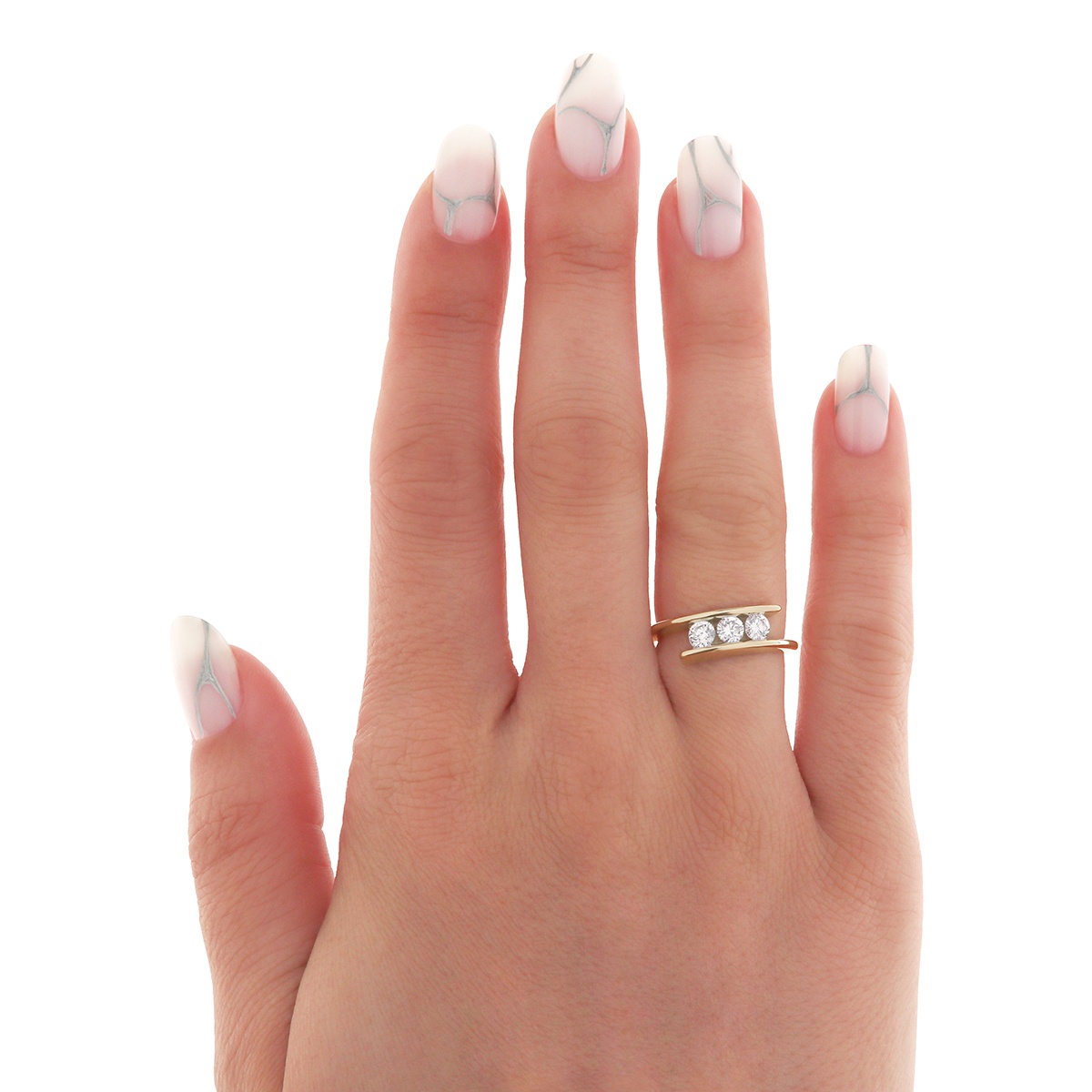 Inel din aur de 18k cu diamante naturale de 0.50 ct - 2 | YEO
