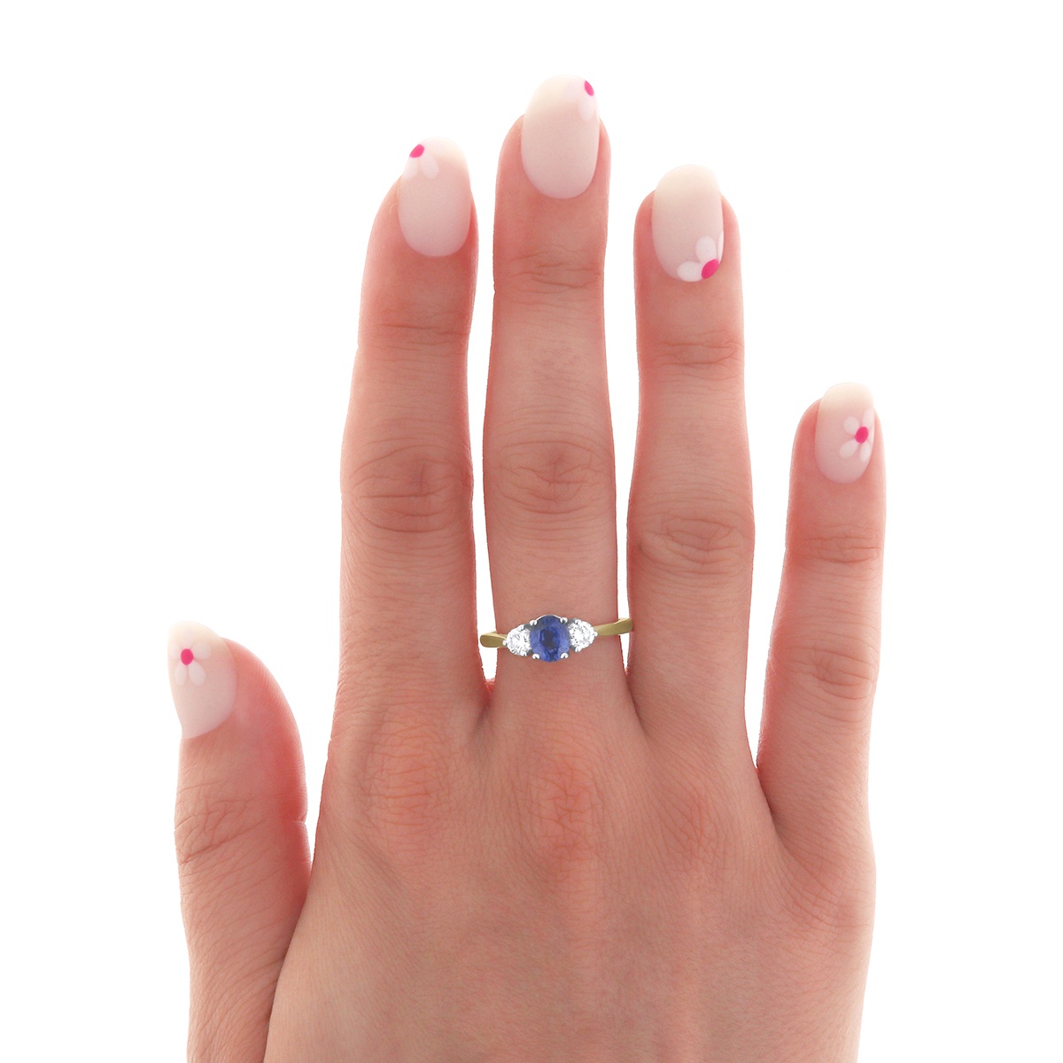 Inel din aur de 18k cu safir natural de 0.86 ct și diamante naturale de 0.30 ct - 3 | YEO