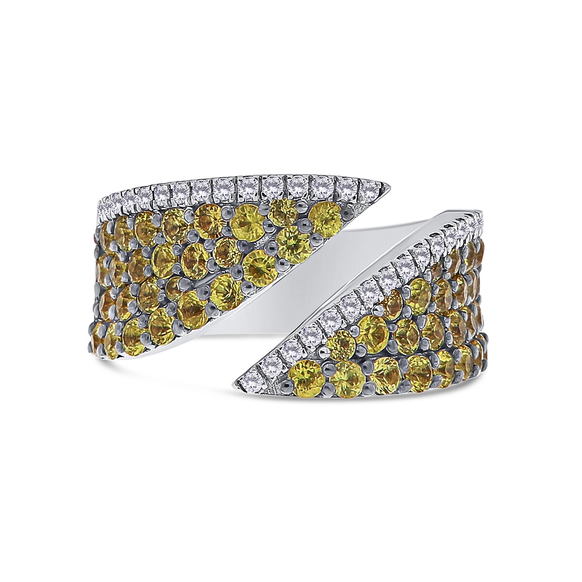 Inel din aur de 18k cu safire naturale de 2.02 ct și diamante naturale de 0.19 ct - 1 | YEO