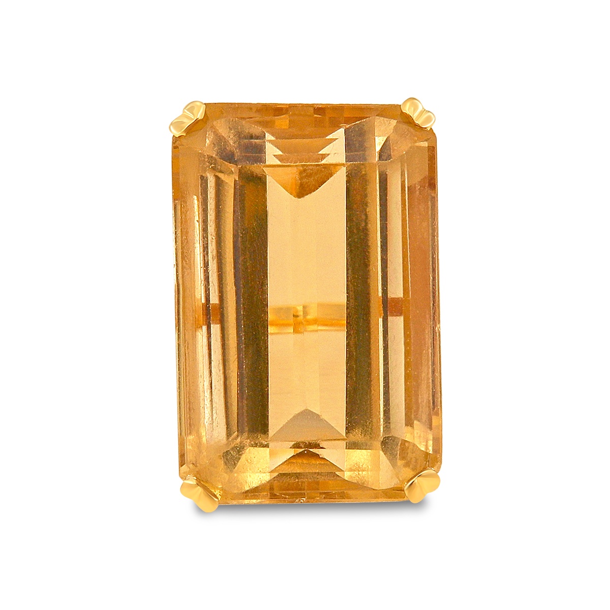 Inel din aur galben de 18k cu citrin natural de 42.80 ct - 1 | YEO