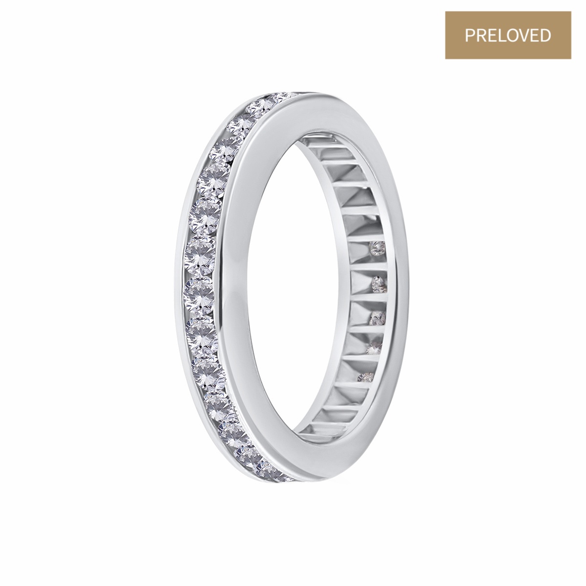 Inel din paladiu cu diamante naturale de 1.00 ct