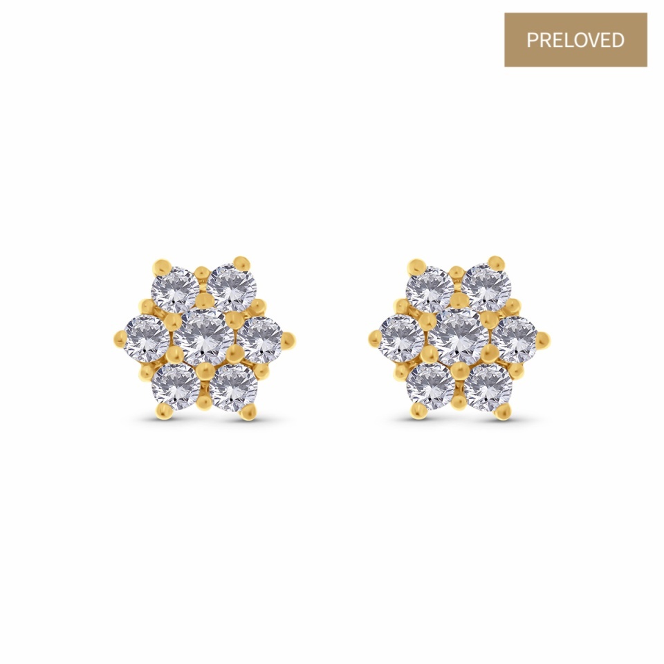 Cercei din aur de 18k cu diamante naturale de 1.15 ct