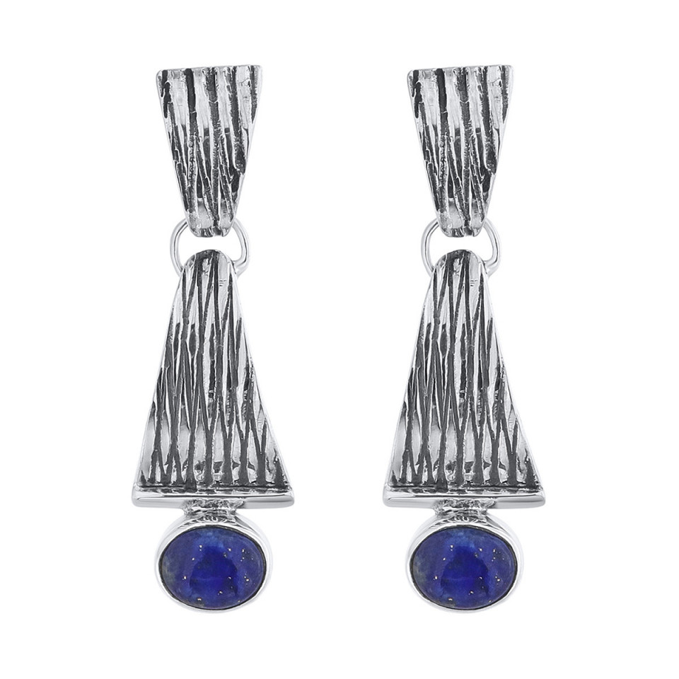 Cercei din argint cu lapis lazuli