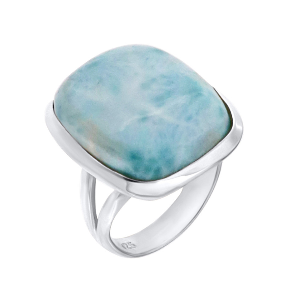 Inel din argint cu larimar