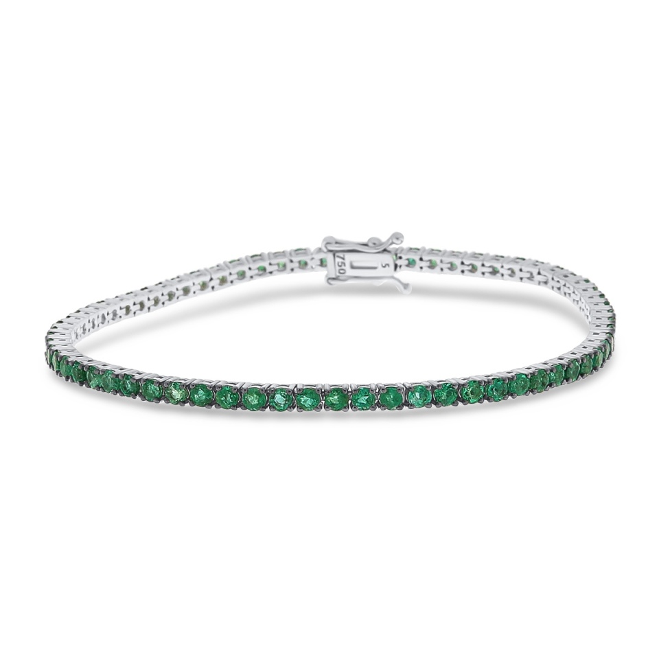Bratara din aur de 18k cu smaralde naturale de 4.25 ct