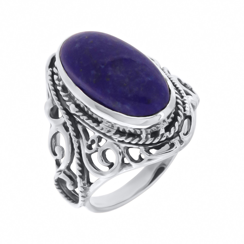 Inel din argint cu lapis lazuli
