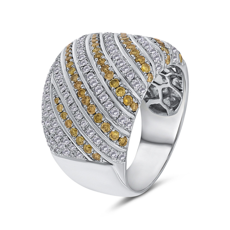 Inel din aur alb de 18k cu diamante naturale de 1.65 ct