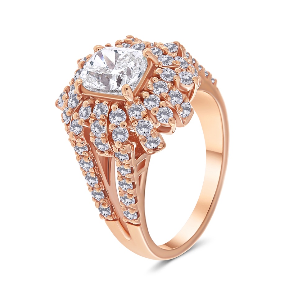 Inel din aur de 18k cu diamante naturale de 1.50 ct și de 1.29