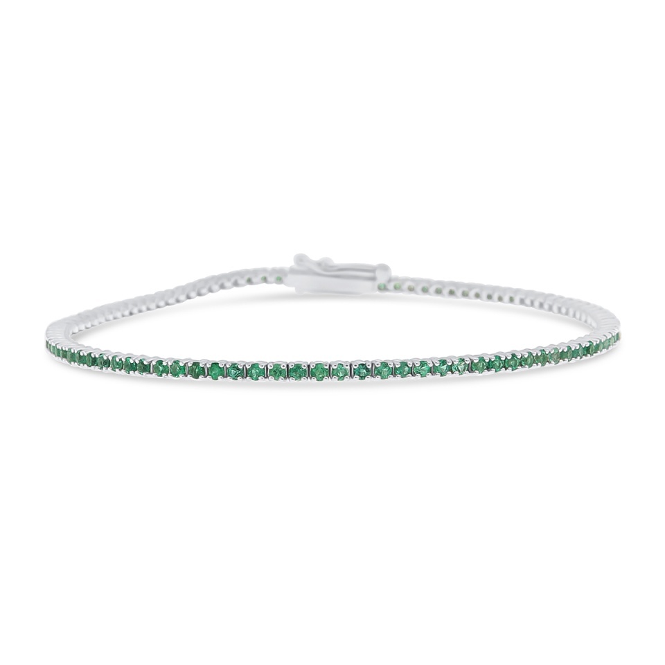 Brățară din aur de 18k cu smaralde naturale de 1.40 ct