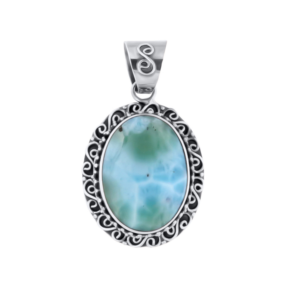 Pandantiv din argint cu larimar