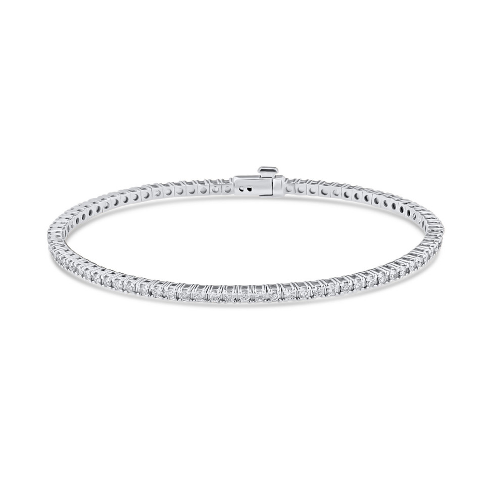 Bratara din aur alb de 18k cu diamante naturale de 1.37 ct