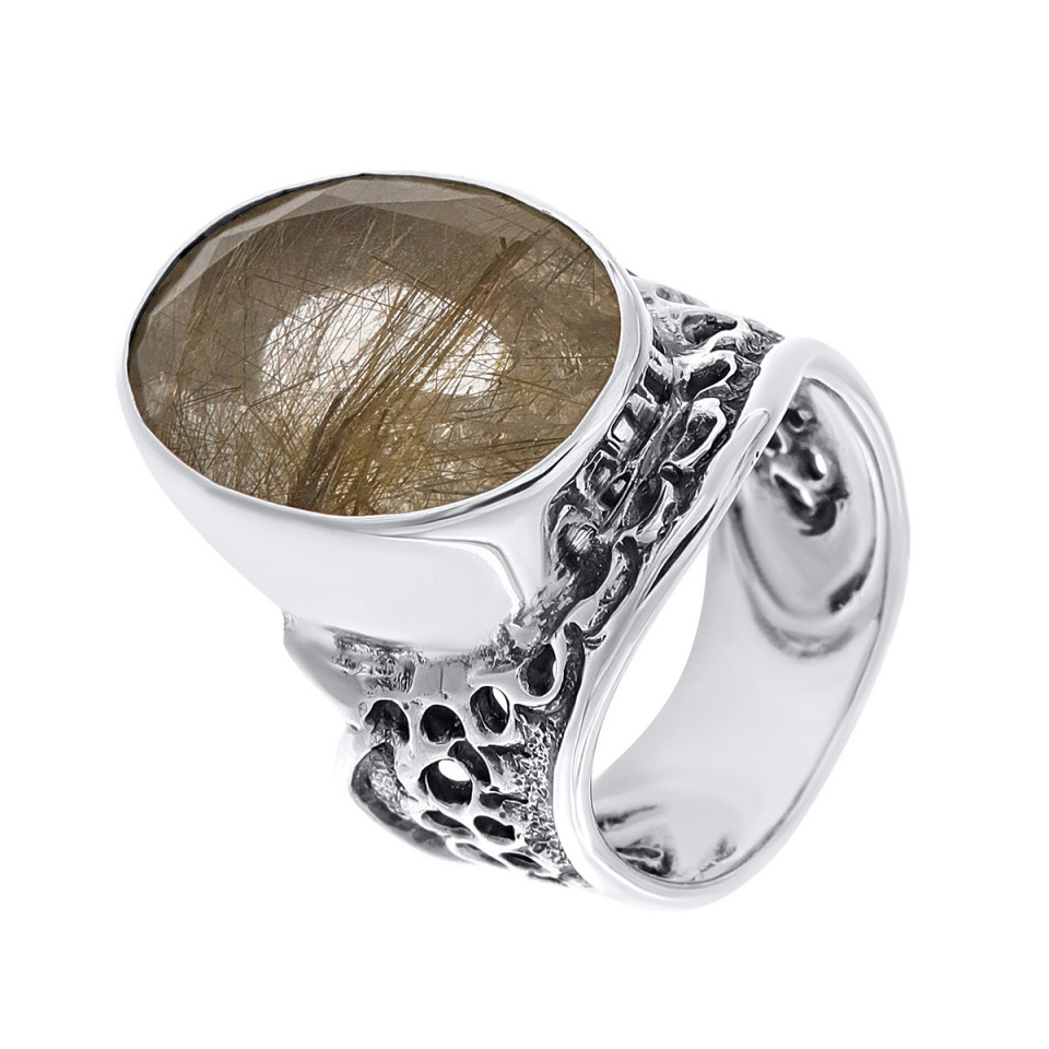 Inel din argint cu piatră de cuarț