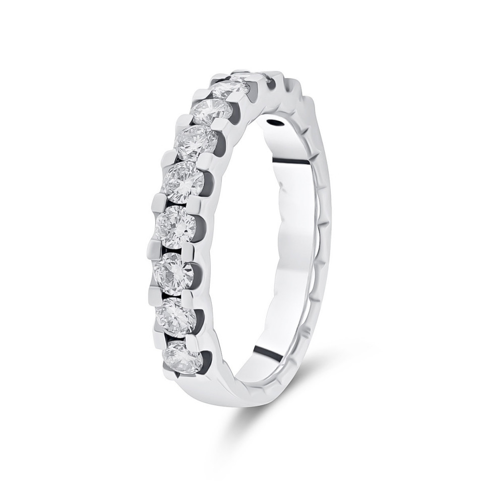 Inel din aur alb de 14k cu diamante naturale de 0.72 ct