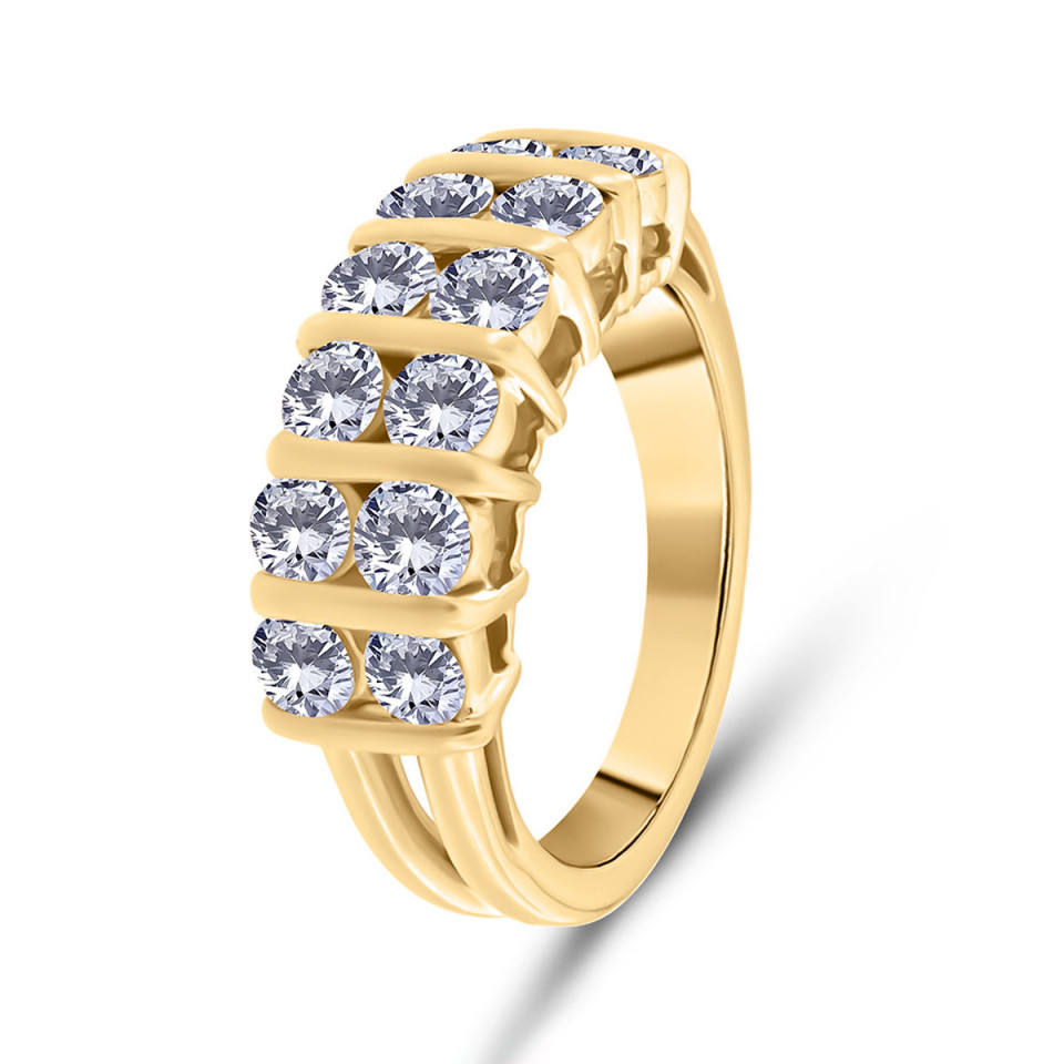 Inel din aur galben de 18k cu diamante naturale de 1.70 ct