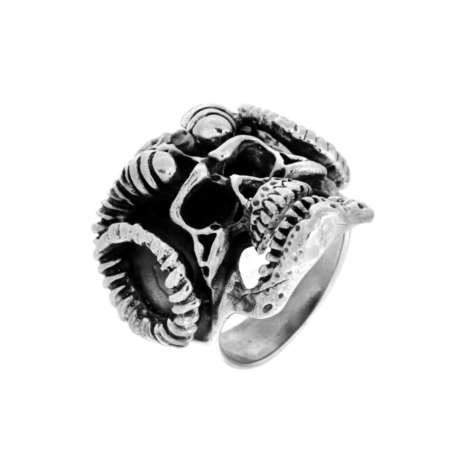 Inel din argint skull