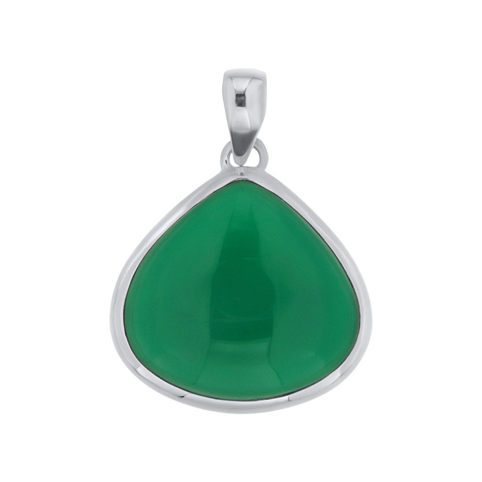 Pandantiv din argint cu onix verde