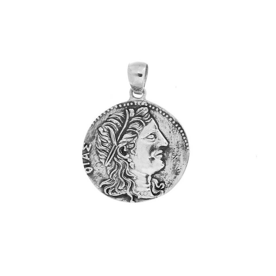 Pandantiv din argint Moneda Persephone Tetradrachm